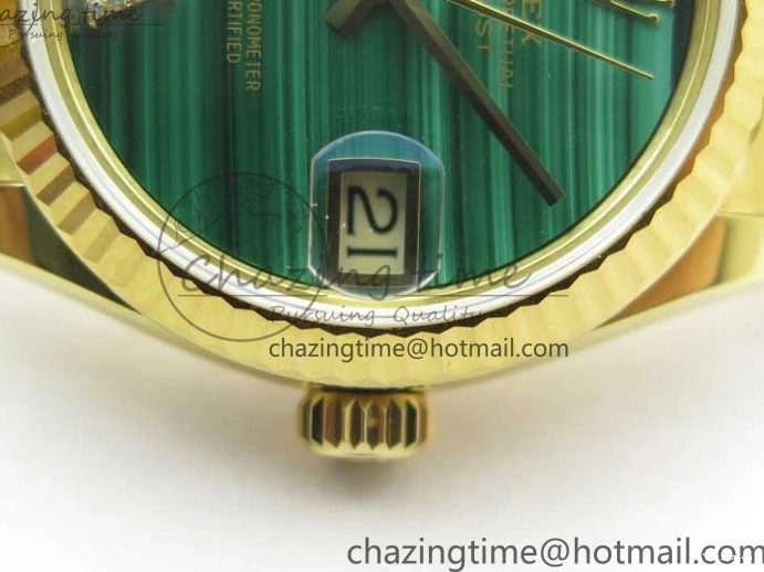 Best 31mm Malachite Bracelet EWF on Dial YG Daydate YG Edition 278288 Green ETA2688 President 0416